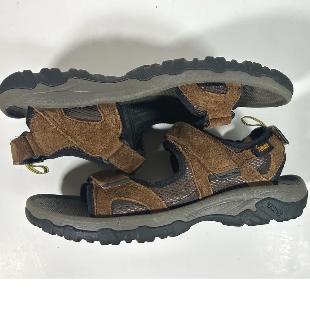 Teva Hudson Mens Brown Suede Leather Hiking Sport Sandals Size‎ 12 1127852